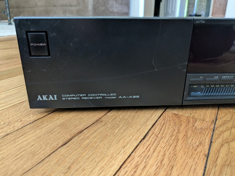 AKAI AA-A35 AM/FM Stereo Receiver VTG Vintage Audio Touch Volume Black Working gallery