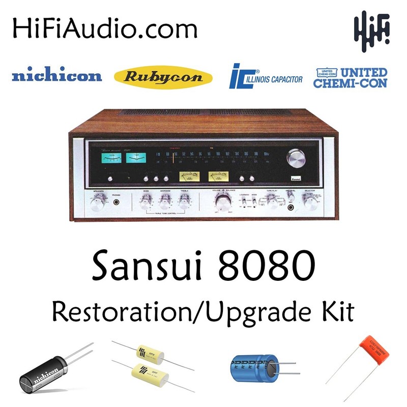 Sansui 8080 rebuild restoration Capacitor Kit fix repair filter capacitor