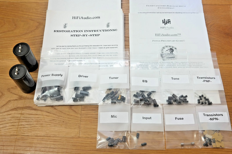 Sansui G6000 rebuild restoration recap service kit repair filter capacitor gallery