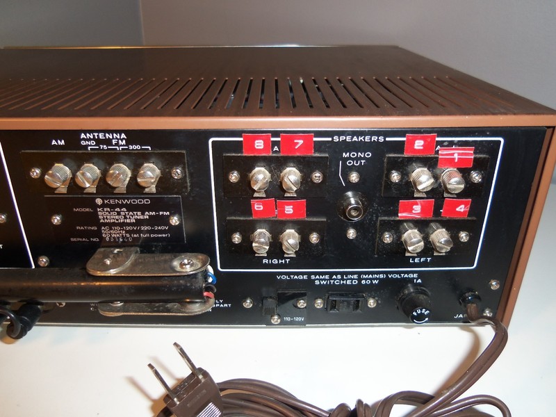 VTG Kenwood Model KR-44 Stereo Amplifier Receiver Wood Grain AM FM Phono Aux gallery