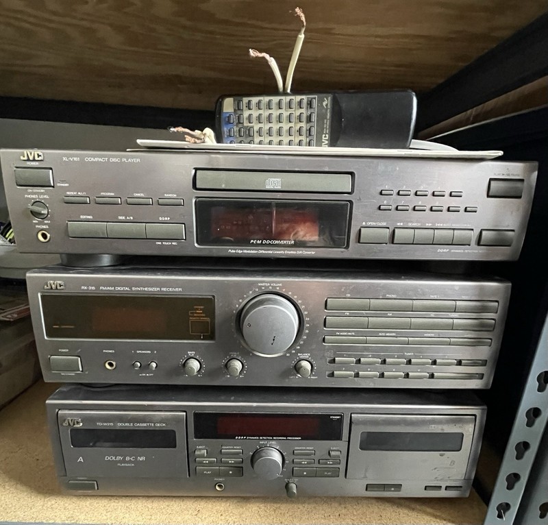 JVC CA-MX44BK Stereo Receiver CD Dual-Cassette Fully Tested Works