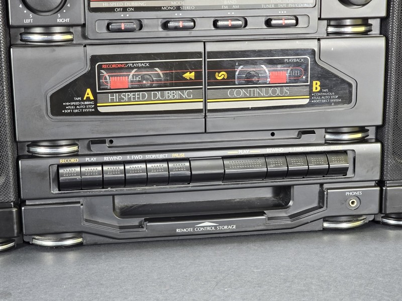 Vintage Soundesign Stereo Model 5834blk Working With Remote Dual Cassette Video gallery