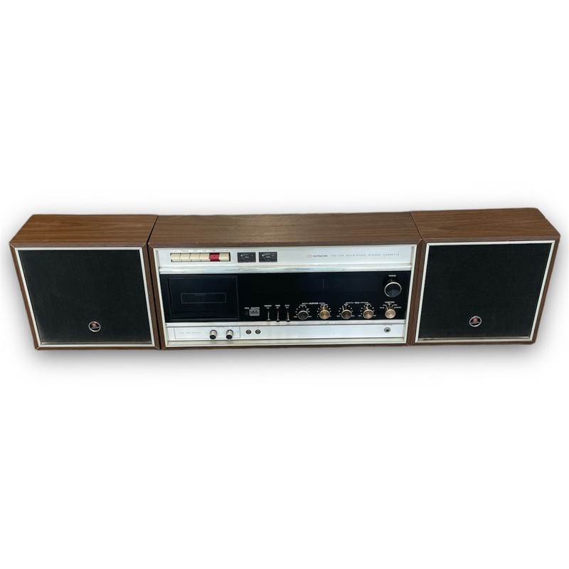 Hitachi KST-3400H AM/FM Stereo Radio Cassette Player + Speakers | TESTED