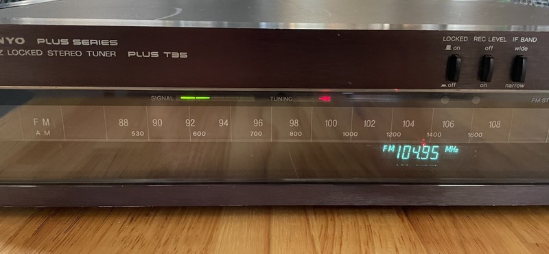 Vintage Sanyo T35 Plus Series Quartz Locked Stereo Tuner gallery