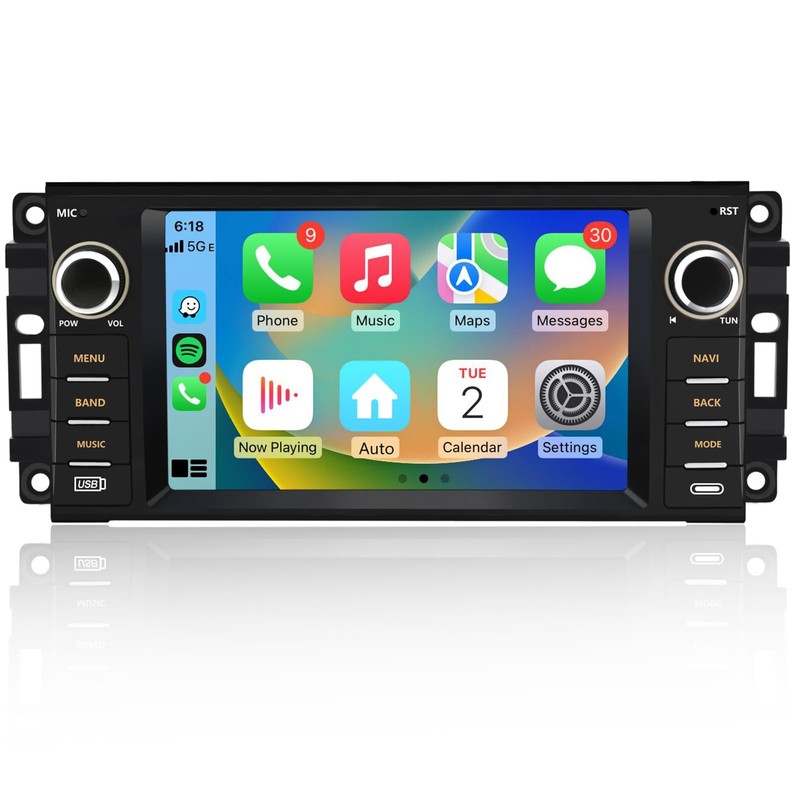 Awesafe Android Car Stereo For Jeep Wrangler Jk 2007-2018 Dodge Ram 1500 2500