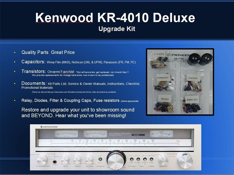 Kenwood KR-4010 Receiver Deluxe Upgrade Kit Genuine Parts Restoration
