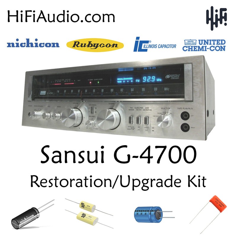 Sansui G-4700 rebuild restoration kit repair instructions filter capacitor