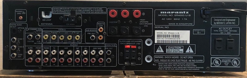 Vintage Marantz SR4000 AV Surround Receiver Box Manual Remote Works Great! gallery