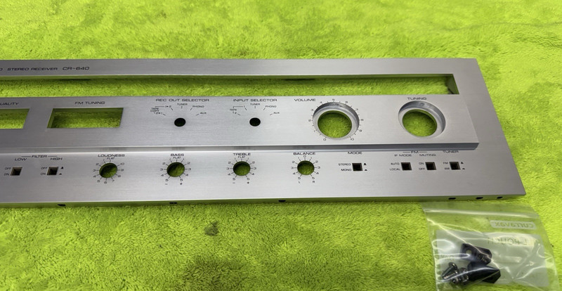 Yamaha CR-640 Receiver OEM FRONT SILVER PLATE GOOD COND SEE PICS 🔥🔥 gallery