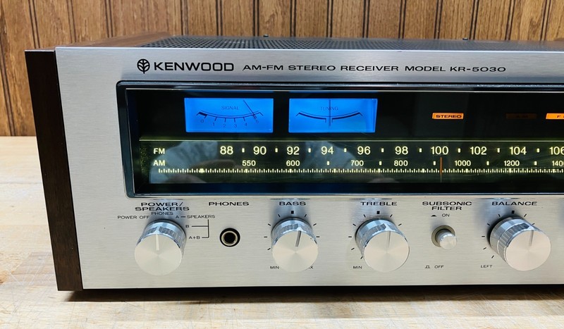 Kenwood KR5030 RECIEVER w/wood panels - Serviced/Working. New LEDs/Lamps. 60WPC gallery