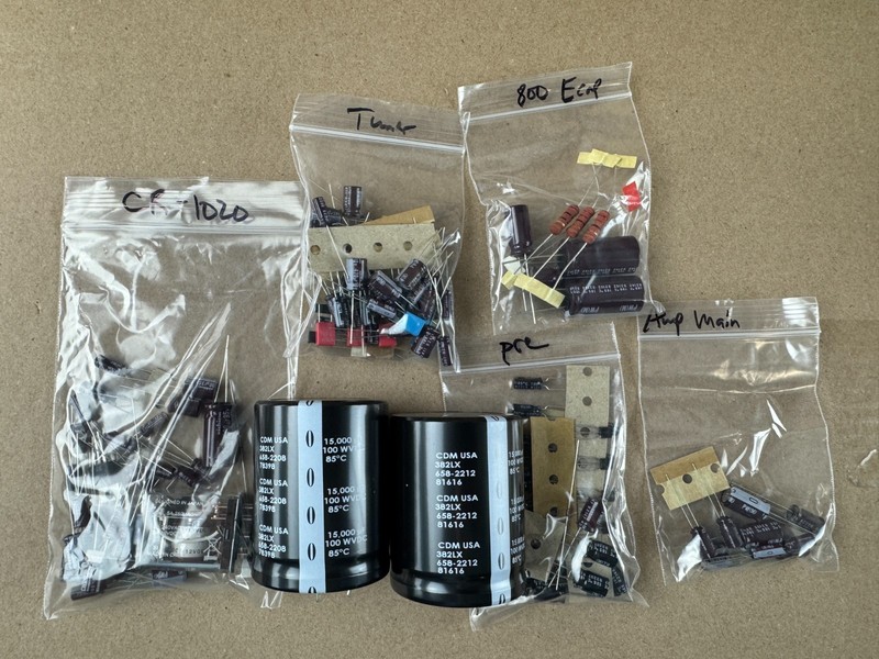 Yamaha CR-1020 Complete Recap Kit High-Quality Receiver Rebuild Transistor Relay