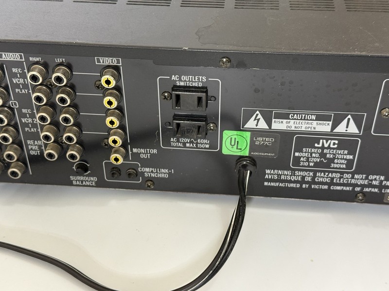 Vintage JVC RX-701V DIGITAL SURROUND Sound RECEIVER, Working, Made In Japan gallery