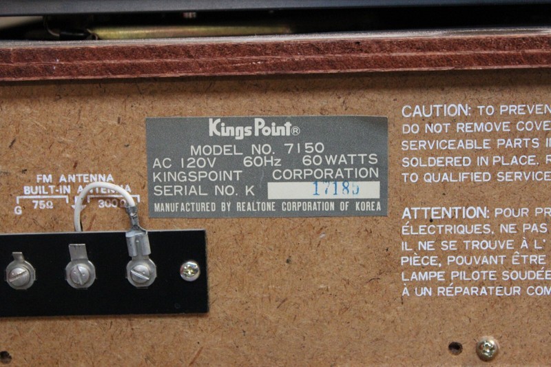 Kings Point AM-FM Multiplex Receiver Model:7150 *AS IS FOR PARTS* gallery