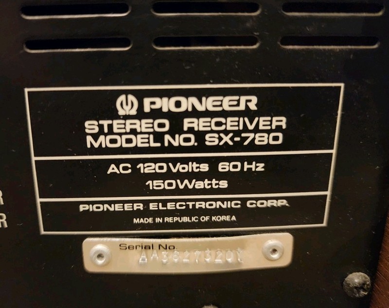 Vintage Pioneer SX-780 AM/FM Stereo Receiver, Extensively Serviced & Upgraded gallery
