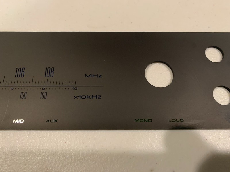 Pioneer SX-1010 Vintage Stereo Receiver - Dial Scale Plastic Insert gallery