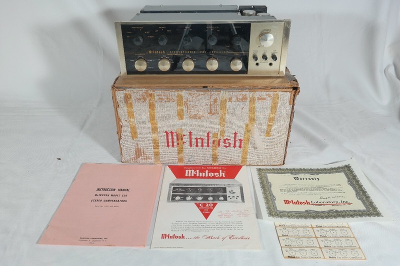 McIntosh C20 Tube Preamplifier All Original BumbleBee capacitors in THE BOX *