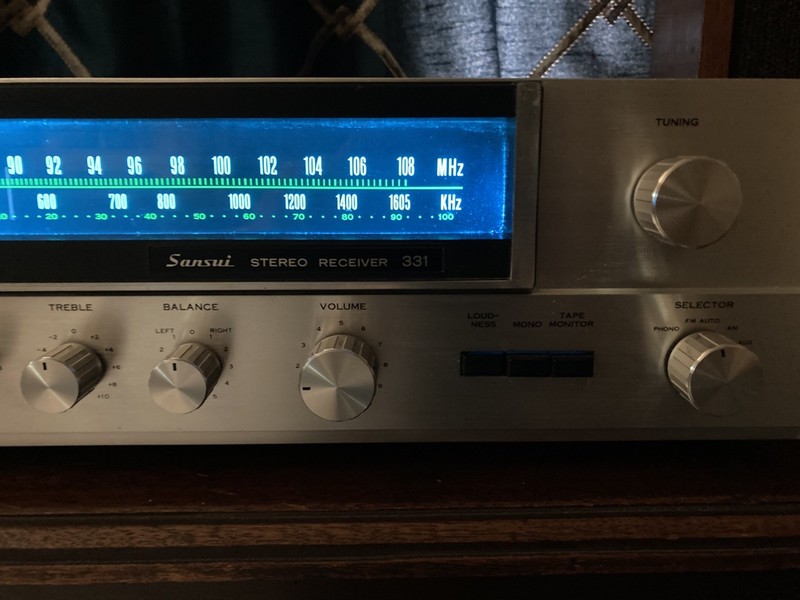 Vintage Sansui 331 Stereo Receiver w new LED lamps, TESTED, WORKS gallery