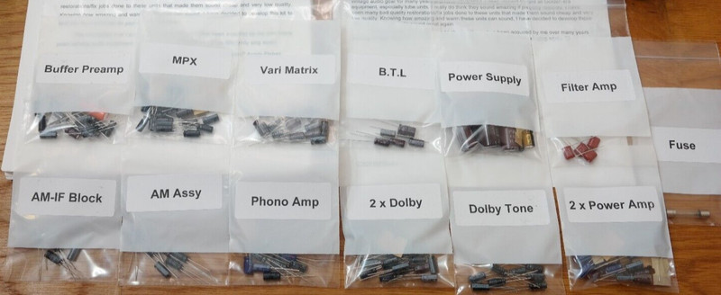 Marantz 4270 PARTIAL capacitor rebuild restoration recap service kit repair