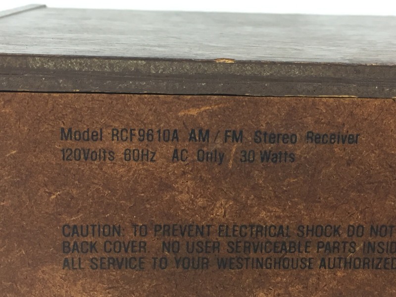 Vintage Westinghouse RCF 9610A AM FM Stereo Receiver Tested and Works gallery