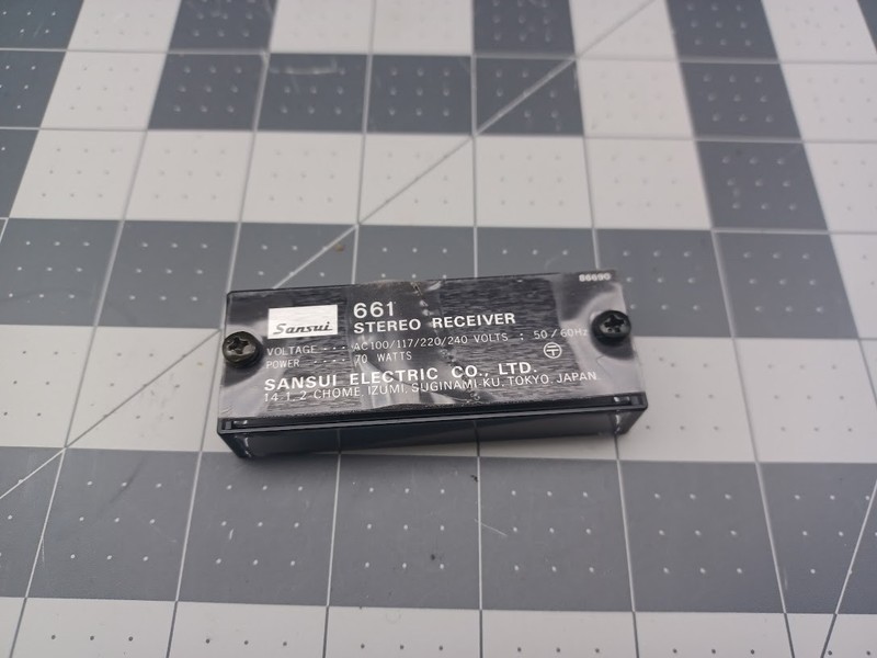 Sansui 661 Voltage Selector Cover and Plate Sealed