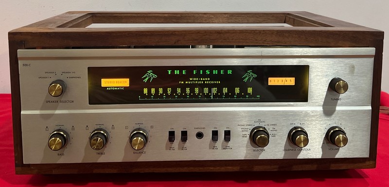 Vintage Fisher 500C FM Stereo Receiver With Custom Made Cabinet