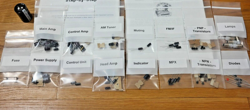 Pioneer SX-990 rebuild restoration recap upgrade kit repair capacitor