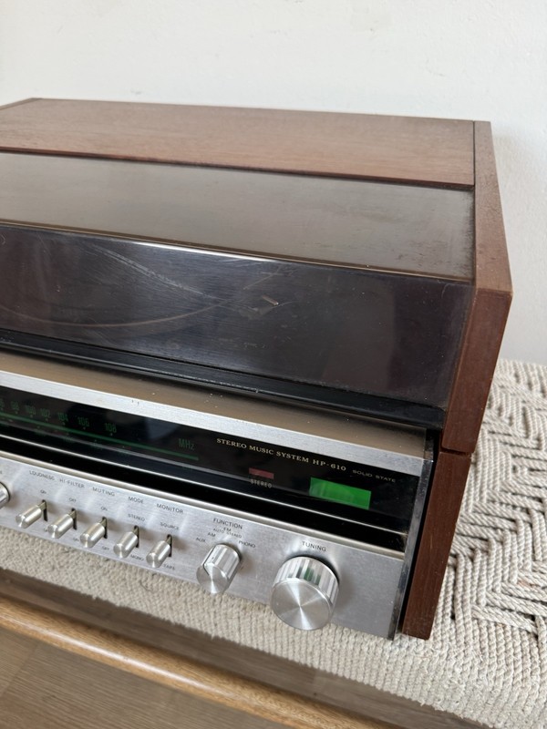 🍊Vintage 1970s Sony Stereo Music System Turntable | Model HP-610 Walnut WORKS! gallery