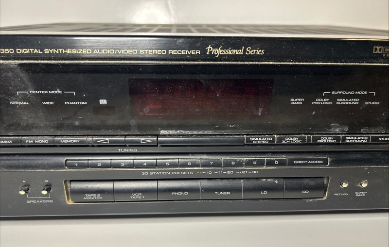 OPTIMUS STAV-3350 Dolby Pro Logic AM/FM Stero Receiver Untested, No Power Cord gallery