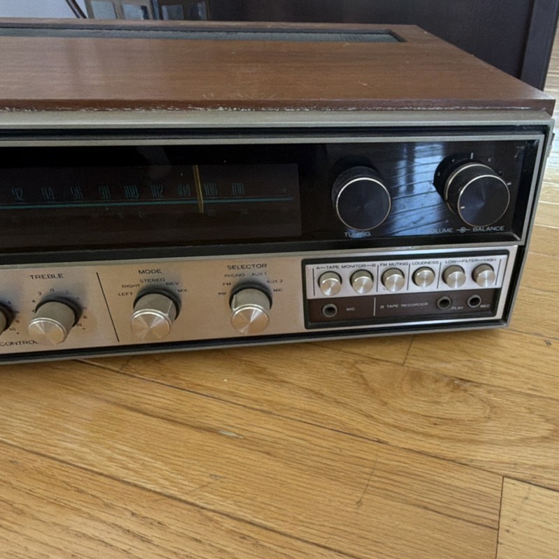 Vintage Kenwood KR-6200 Am Fm Stereo Tuner Amplifier In Walnut Case Read Desc. gallery