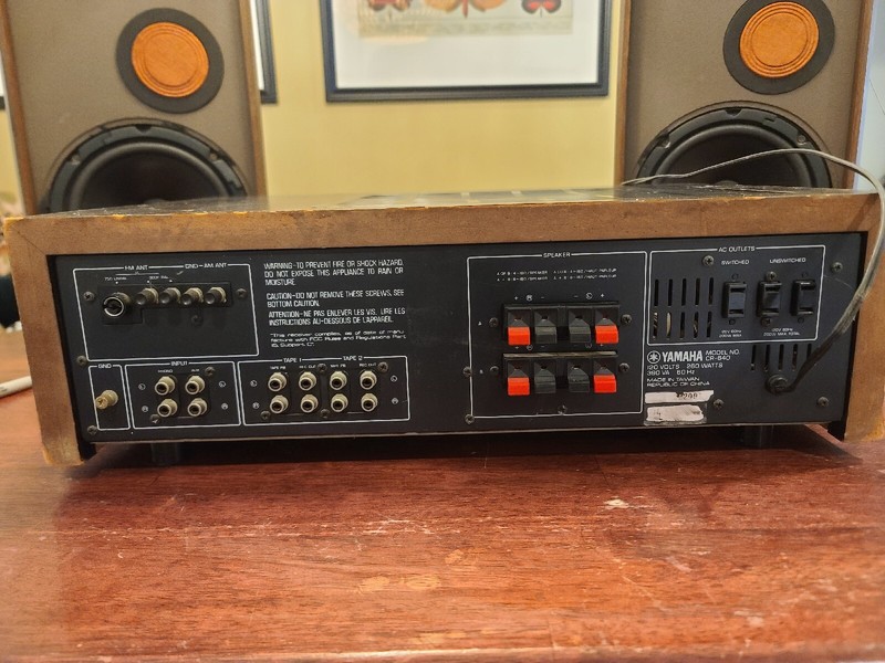 YAMAHA CR-640 Stereo Receiver Made in Japan USED Powers On/Sold AS-IS/For Parts gallery