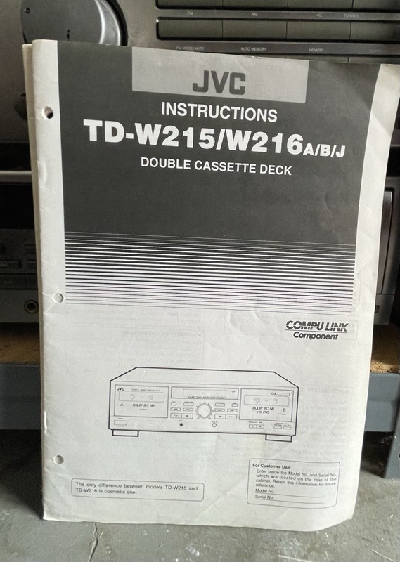 JVC CA-MX44BK Stereo Receiver CD Dual-Cassette Fully Tested Works gallery