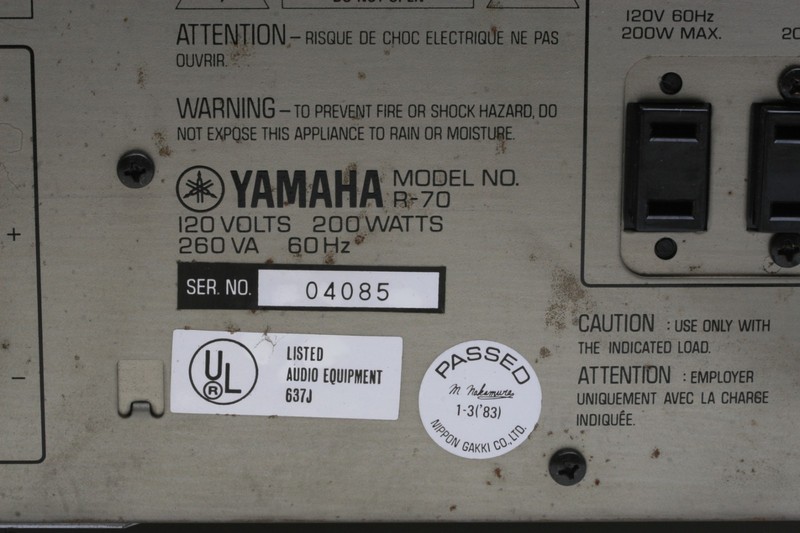 Vintage Yamaha R-70 Natural Sound Stereo Receiver (Tested!) gallery