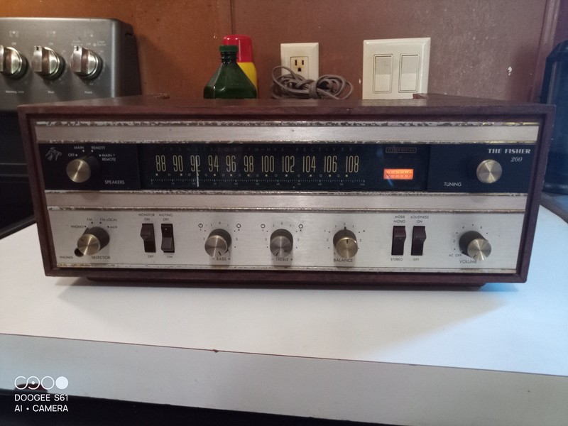 The Fisher 200T AM/FM Stereo Receiver in Wood Case