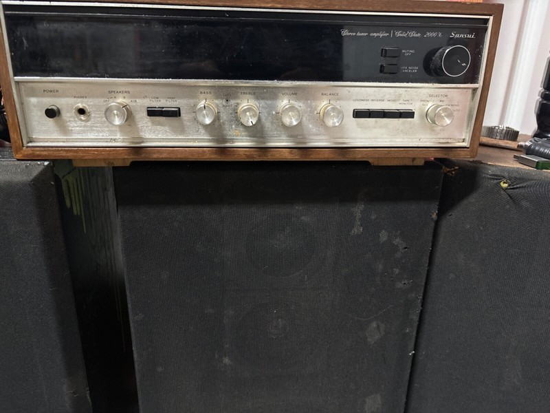 SANSUI 2000A Vintage 1970 Solid State AM/FM Stereo Tuner Amplifier MIJ Tested GC