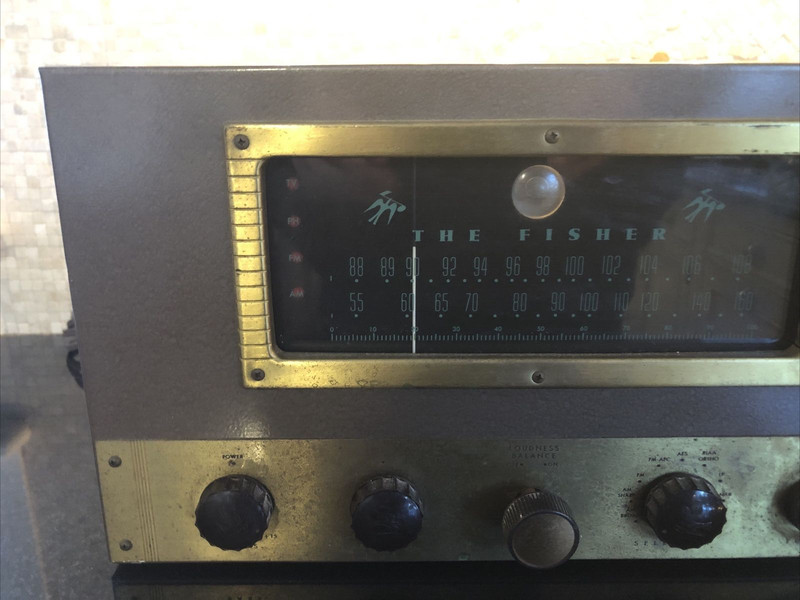Mint The Fisher 70-RT FM/AM Superhederodyne Tube Tuner Receiver 1954 gallery