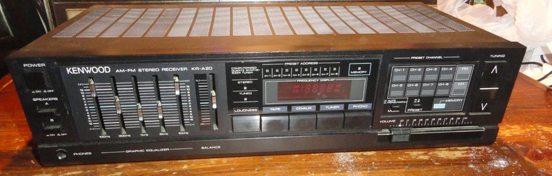 Rare Kenwood KR-A20 AM/FM Stereo Receiver With Synthesizer Tuner Great Condition