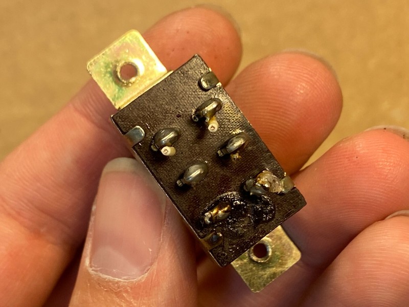 Brown Rocker Switch from Kenwood KW-50 Vintage Parts Filter Tape Monitor (Qty) gallery