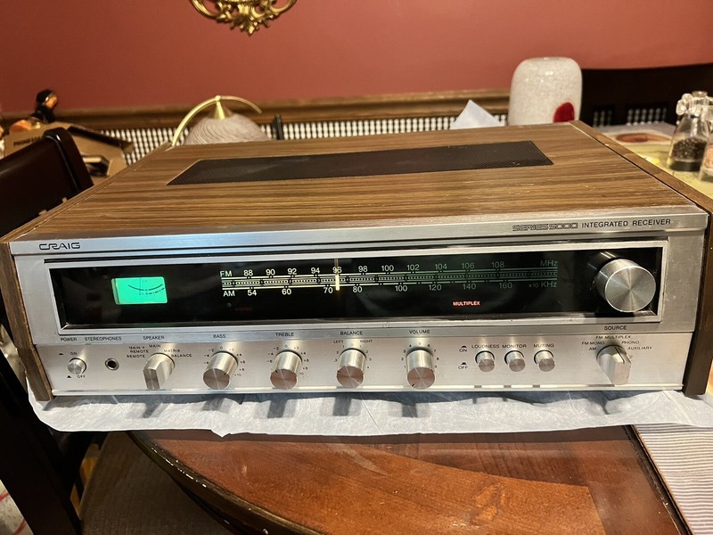 VINTAGE CRAIG 5001 STEREO RECEIVER multiplex ,￼GREAT SOUND!
