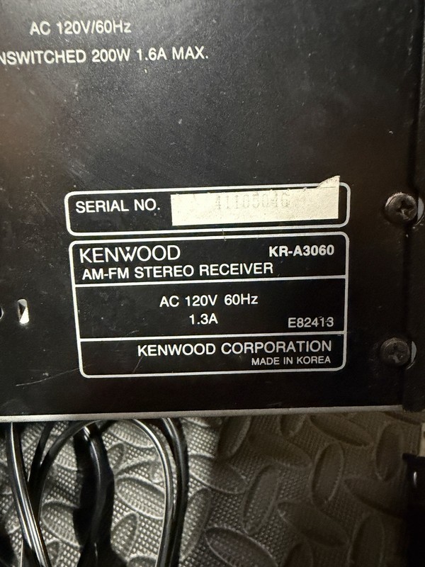 Vintage Kenwood KR-A3060 Stereo Receiver Tested and Working No Remote gallery
