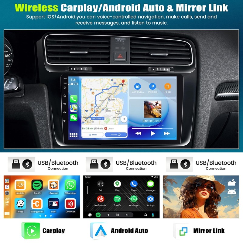 AmPremium 6128G 8-Core Android 15 Car Stereo For Mitsubishi Outlander Sport gallery