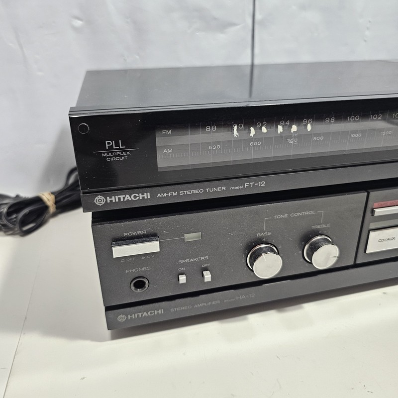 Hitachi HA-12 & FT-12 Stereo Amplifier Made in Japan AC 120V 60Hz 60W gallery