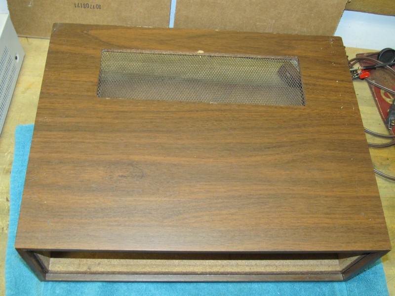 Vintage Unknown Stereo Tuner, Amplifier, Receiver Wood Case Cabinet #2 gallery