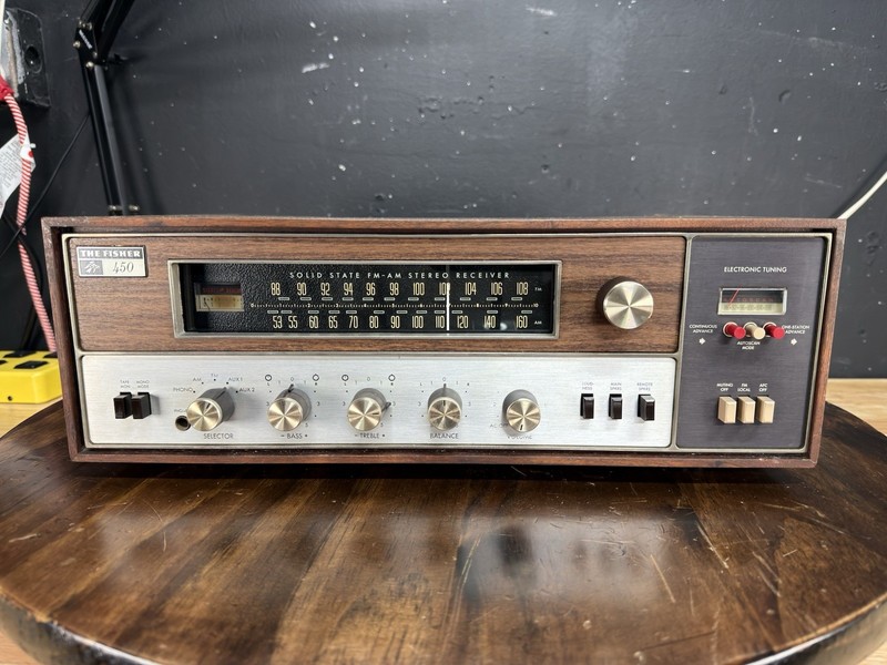 Fisher 450-T Vintage Solid State Stereo Reciever W/ Wooden Case gallery