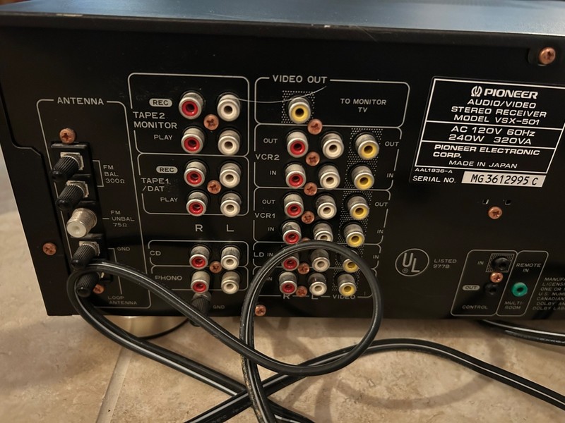 Pioneer Audio/Video stero receiver VSX-501 Dolby Surround Sound Vintage gallery
