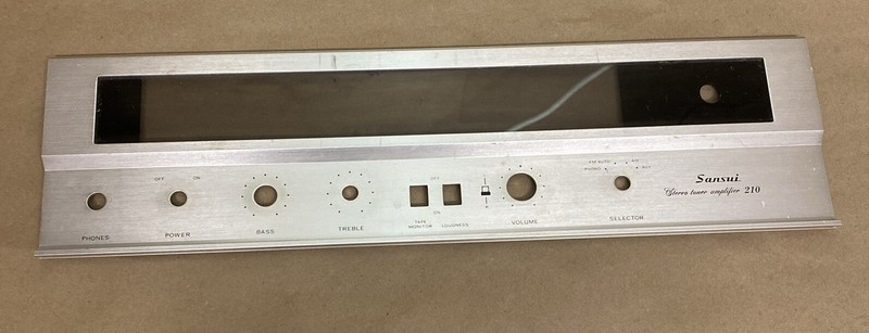 Sansui 210 receiver parts, face plate, bezel