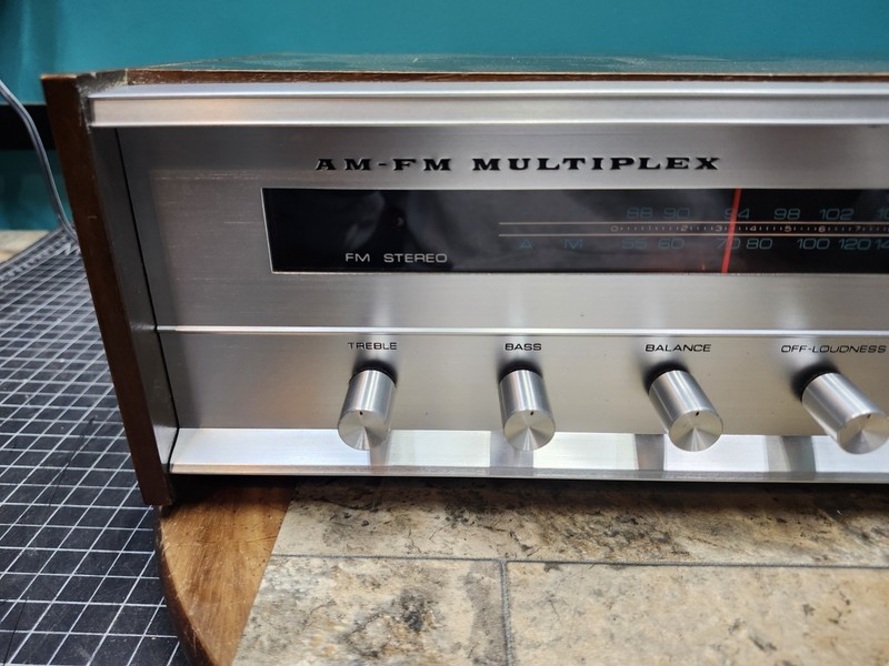 Vintage Silver Face Denon MX-990B AM FM 1 channel not working Parts or Repair gallery