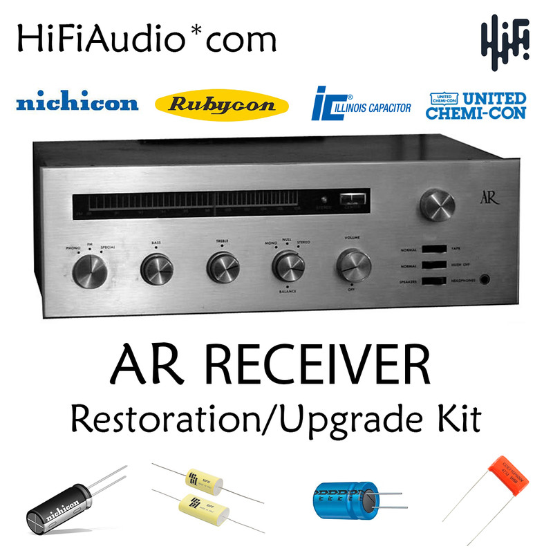 AR Acoustic Research R W receiver rebuild restoration Capacitor Kit fix repair