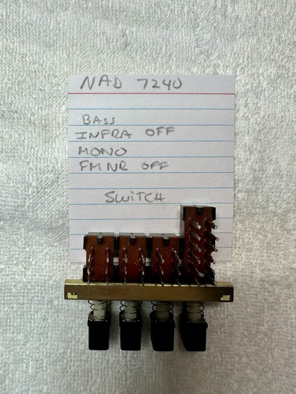 NAD 7240PE Bass, Infra off, Mono, FM NR Switch