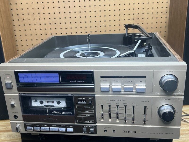 Rare Vintage Fisher MC-730 Audio Component System Record Tape Radio For Parts
