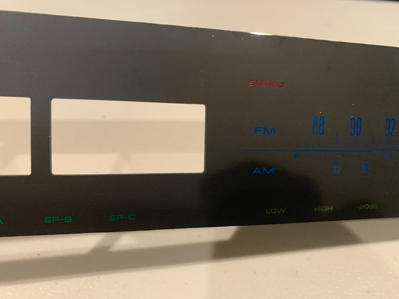 Pioneer SX-1010 Vintage Stereo Receiver - Dial Scale Plastic Insert gallery